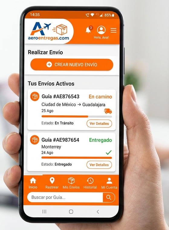 AeroEntregas App — Seguimiento de envíos